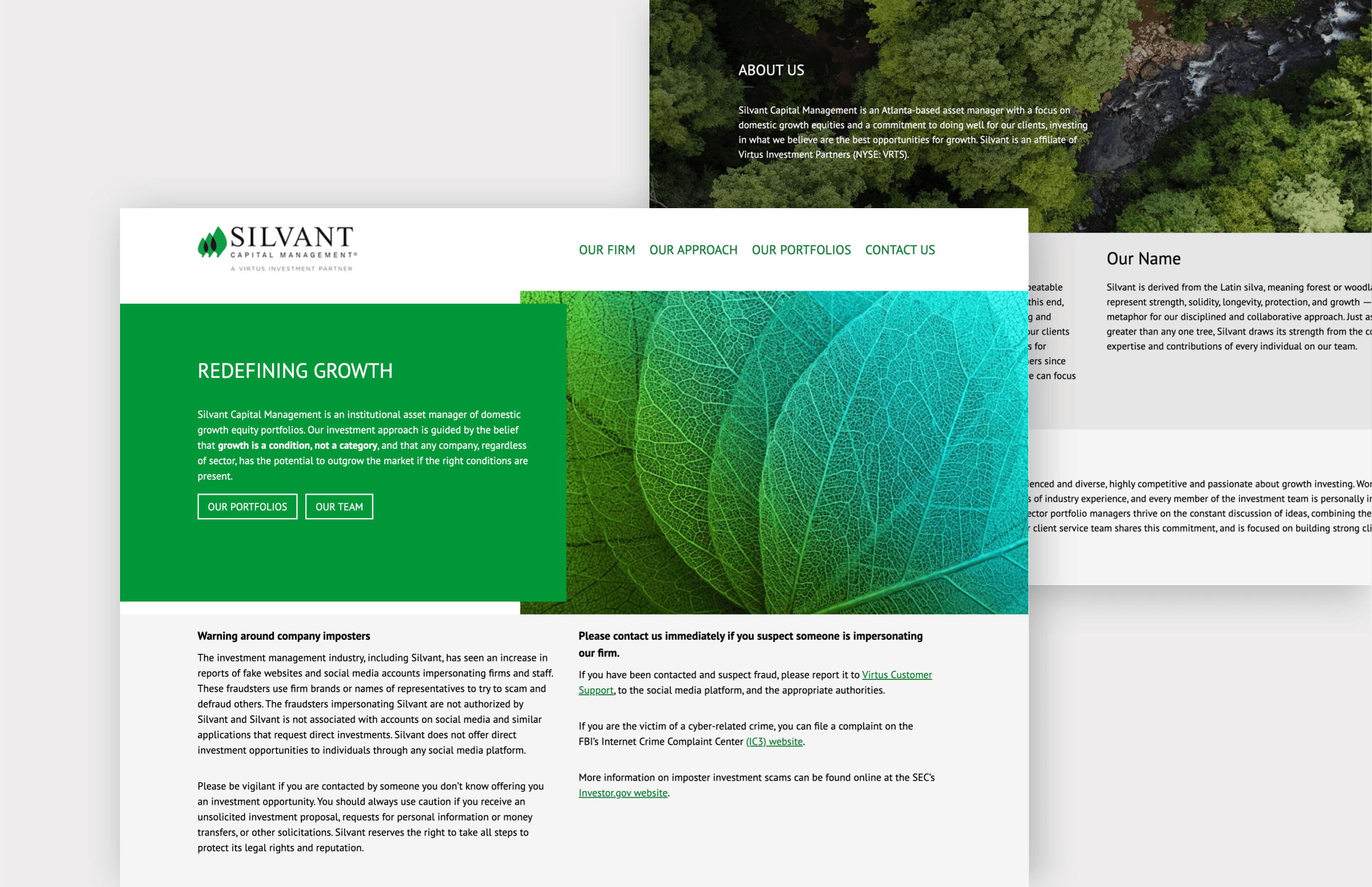 Homepage and firm design